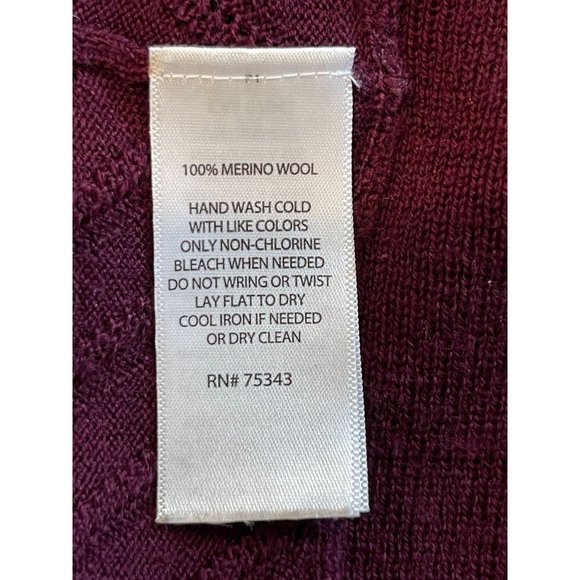 Tahari Womens Vintage 1980s Waterfall Cardigan Sweater 100%Merino Wool Purple XS - Picture 7 of 8